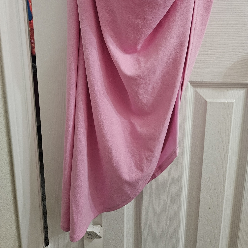 Abercrombie Pink Slit Dress Size XL Tall - Picture 4 of 11